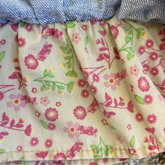 Levi's Ruffled Floral Denim Skirt w Built-in Shorts Toddler Girl's 2T - Picture 8 of 16